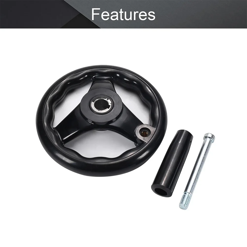 1 szt. Tokarka frezarka koło zamachowe D125/200/100/160mm 3 szprychy koło ręczne z obrotowym uchwytem do frezarki tokarki szlifierki