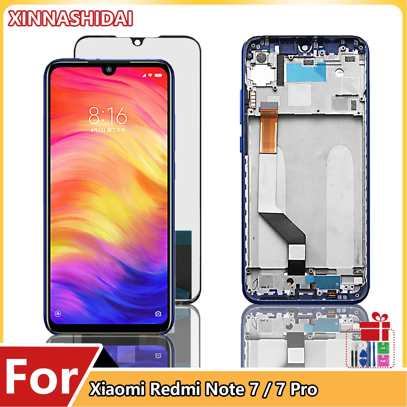 LCD Display For Xiaomi Redmi Note 7 Touch Screen Digitizer Assembly For Redmi Note7 Display Note 7 Pro Screen Replace With Frame