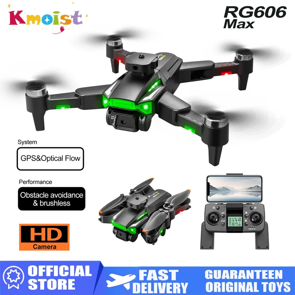 

RG606 MAX Pro Дрон GPS Бесщеточный двигатель Двойной ESC WIFI FPV Предотвращение препятствий Четырехосный складной RC Квадрокоптер Игрушечные дроны FPV Дрон