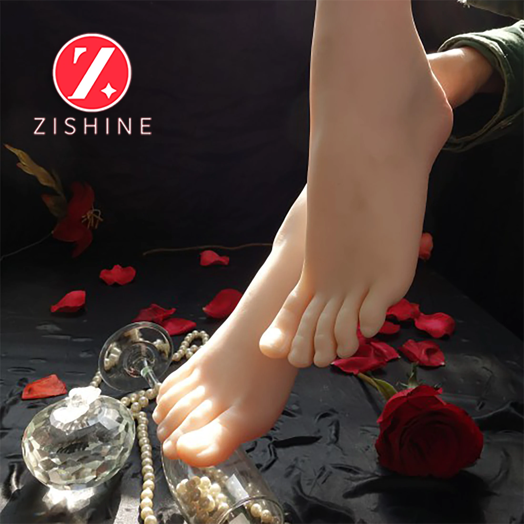 

Женская силиконовая модель ног, реквизит для стрельбы, фетиш для ног, массаж, обувь для практики искусственных ногтей, мягкий TPE 3805