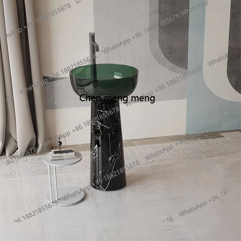 

MF Marble, transparent resin floor-to-ceiling hand wash basin Wash table Column basin