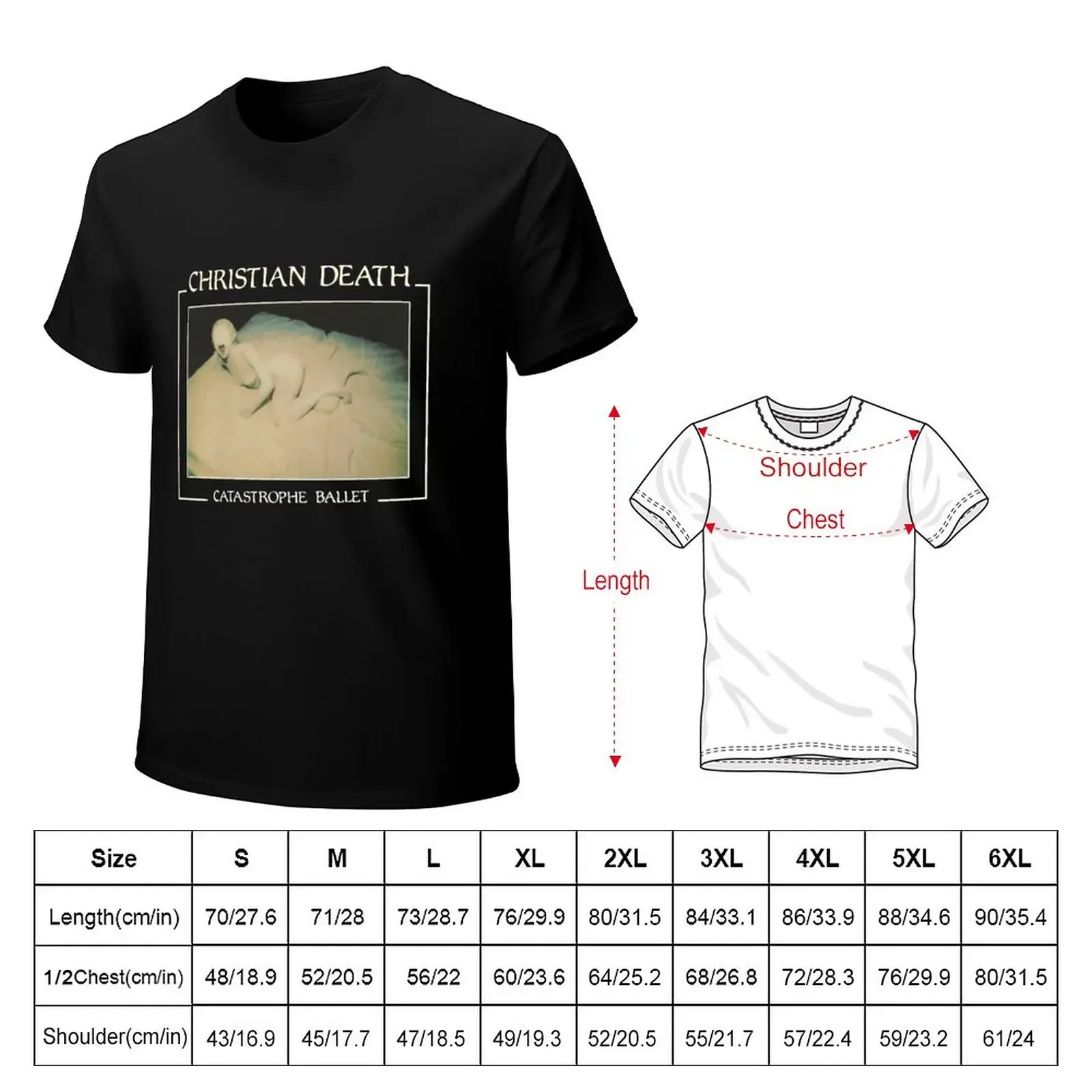 Christian Death Catastrophe Ballet T-Shirt summer top blanks t shirts for men pack