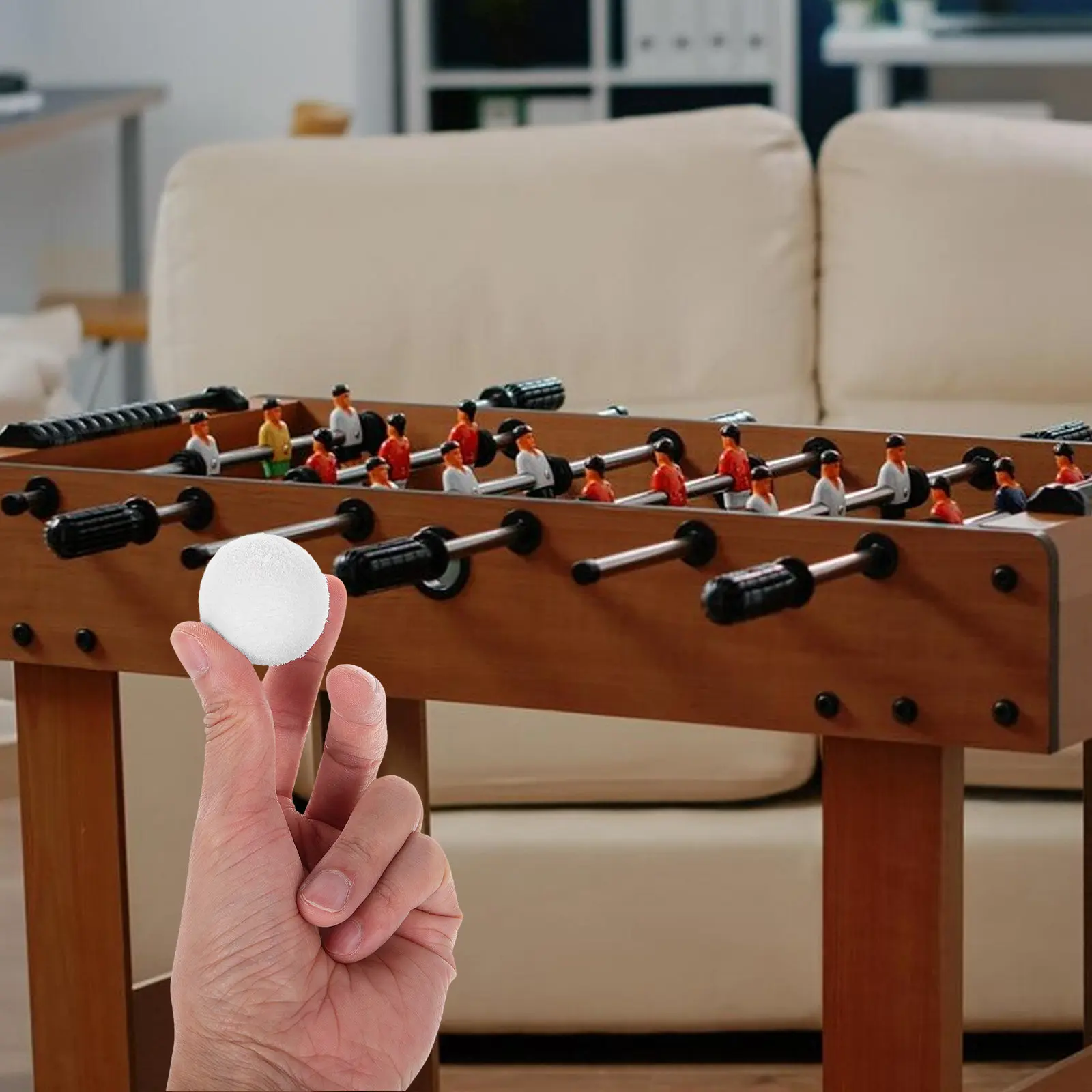 

Миниатюрный настольный футбольный мяч из АБС-пластика, прочная замена для бесшумных игр в футбол в помещении, портативный аксессуар для маленькой футбольной игры