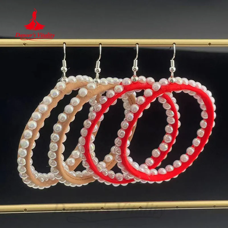 أقراط الرقص اللاتينية للبالغين والأطفال، إكسسوارات المنافسة، قاعة الرقص، الرقص الحديث، مجوهرات أداء أحجار AB