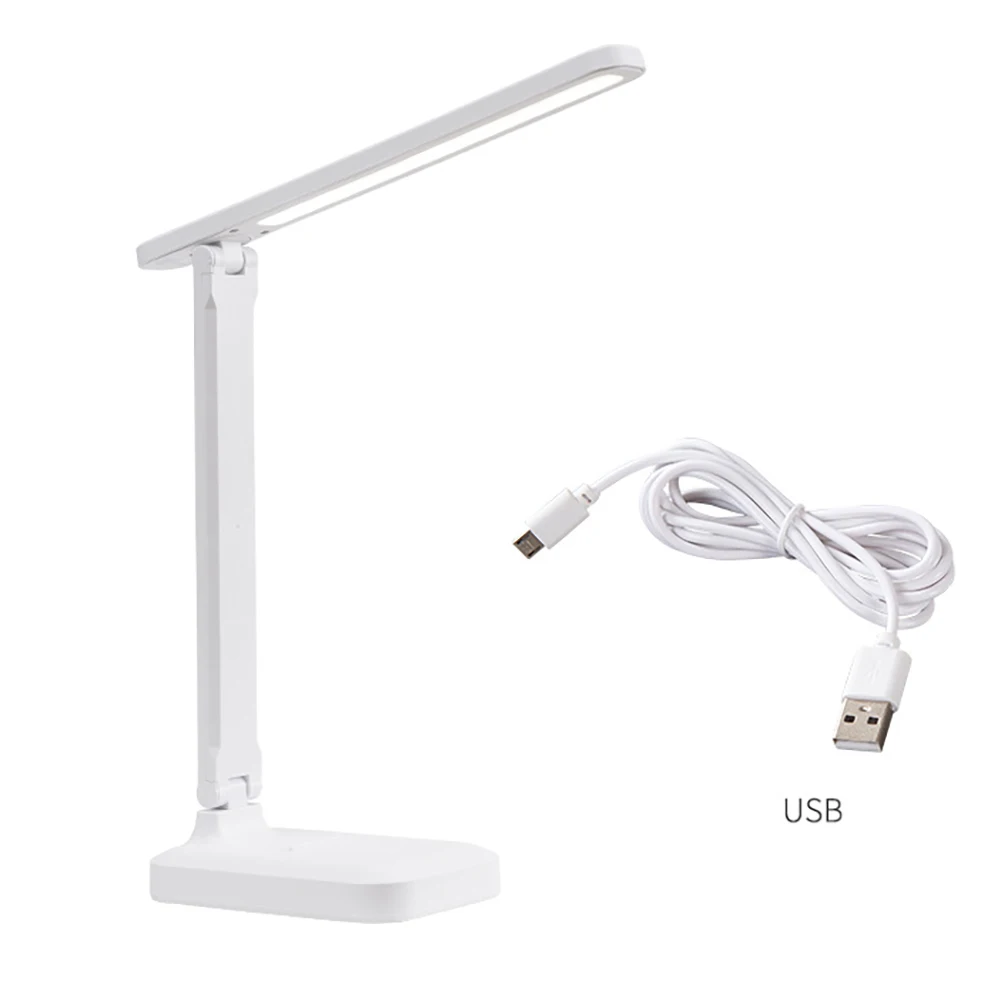 LED Desk Lamp 3Level Brightness Stepless Dimming Adjustable Eye Protection Space Saving Design Touch Control Bedroom Bed