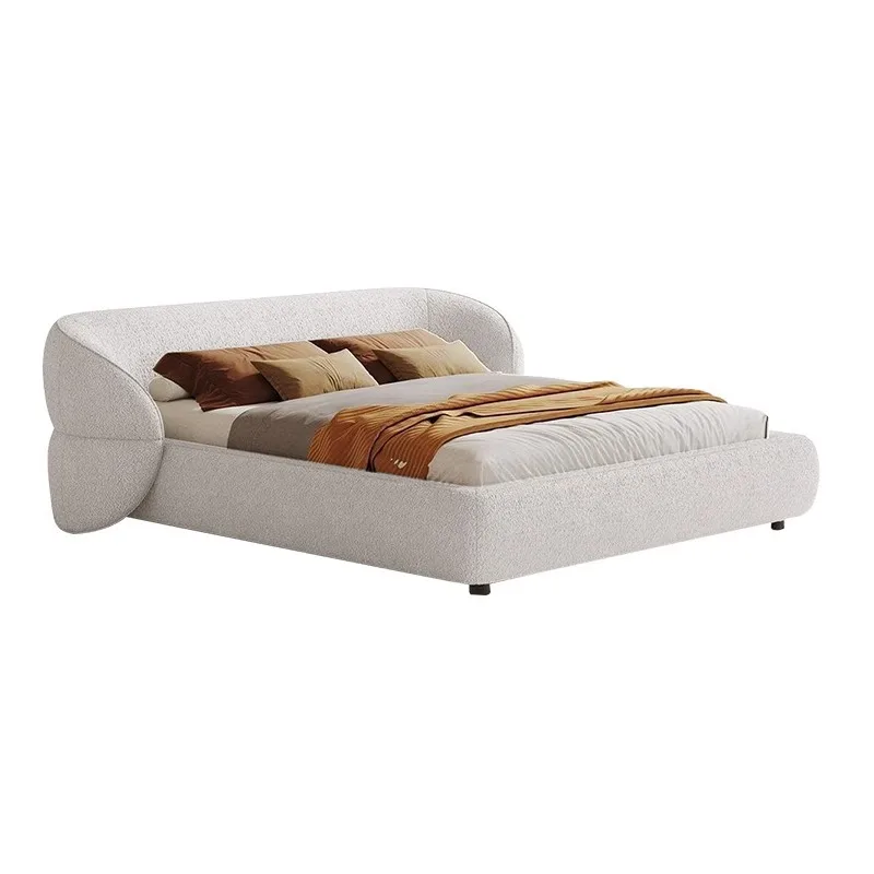 

High PC and console game bedroom double bed modern light luxury floor bed Italian minimalist