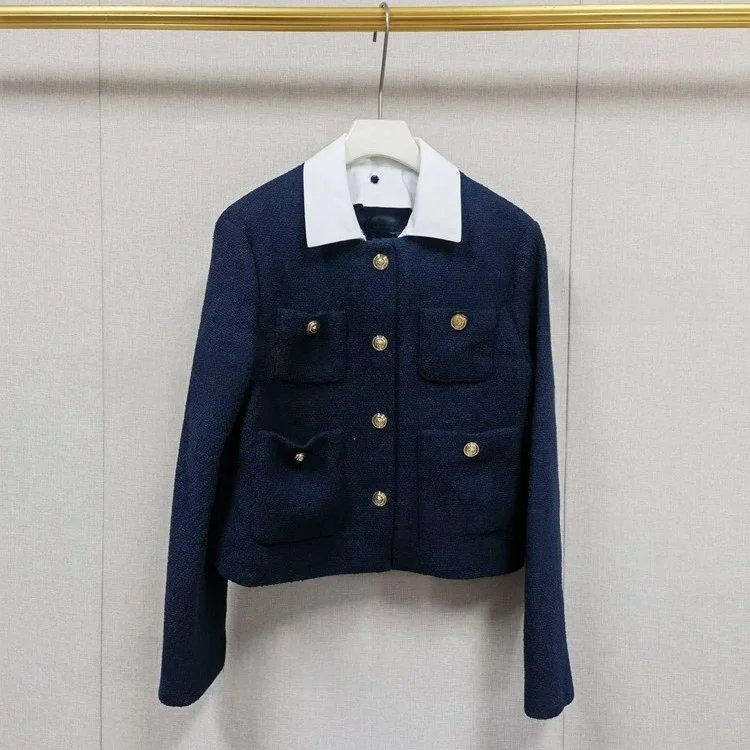 ファイオナブル 取り外し可能なカラーブローカラー ジャケット レディース スリム ホーム 初秋 新作 VE00696 通勤風