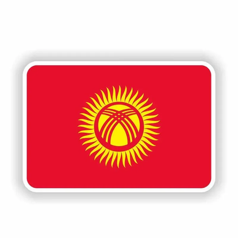 

Personality Kyrgyzstan Flag Reflective Car Sticker Waterproof Reflective Sunscreen Car Window Creative Decal Car Accessories