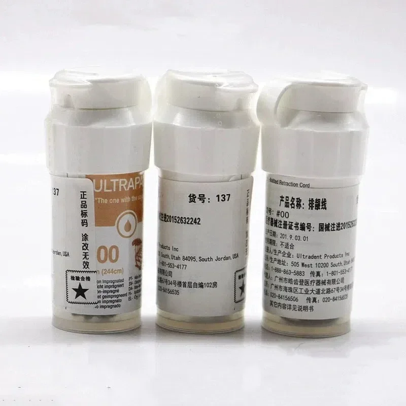 Professional Dental Retraction Material - Disposable Gingival Cord, Green Knitted Cotton Thread for Precise Gum Line Retraction
