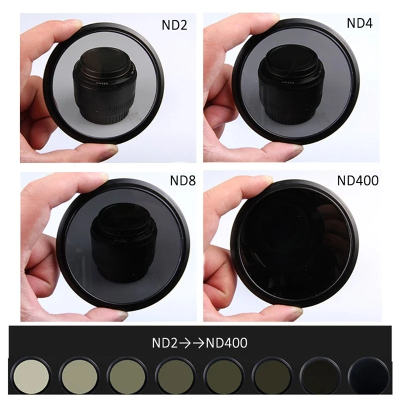 ND Filter 40/43/46/49/52/55/58/62/66/72/77/82mm ND Fader ND2-ND400 1-9 Stops Filter Adjustable Neutral Density Filter Dropship