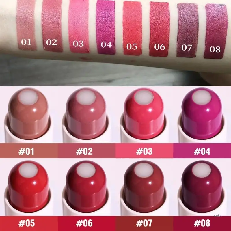 HANDAIYAN 8 Gorgeous Shades Lip Professional Sexy Pigments Lipstick Pen Waterproof Lady Charming Matte Lips Cosmetics Long-lasti