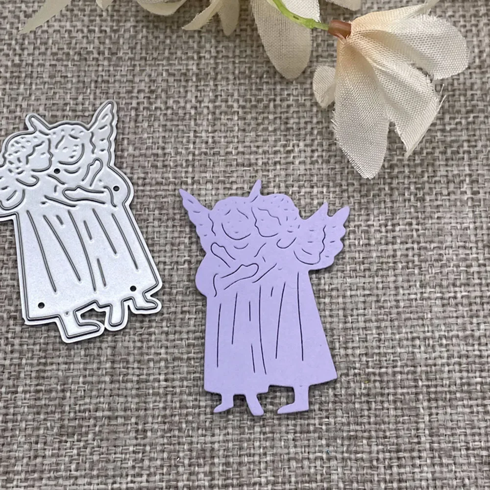 

Angel Wings Girl Metal Cutting Dies Stencils For DIY Scrapbooking Decorative Handcraft Die Cutting Template Mold
