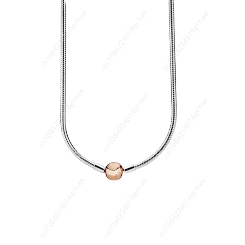 Vendita calda classica in argento sterling 925% a forma di cuore quadrato rotondo zircone collana in osso di serpente accessorio di gioielleria raffinata per le donne regalo