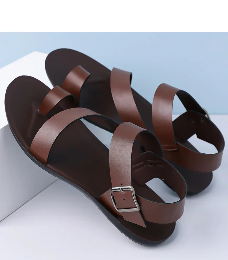 Sommer Herren Mode Römische Sandalen Komfortable Weiche Sohle Atmungsaktive Slides Rutschfeste Verschleißfeste Outdoor-Strandschuhe-5126 – Detail 14