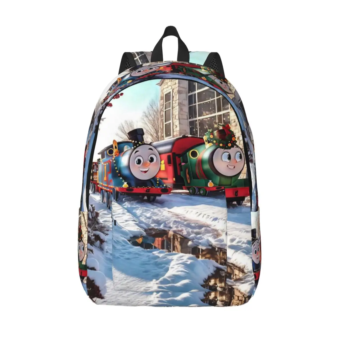 

T-thomasd And Friends Backpack for Men Women Cool High School Work Daypack Laptop Shoulder Bag with Pocket