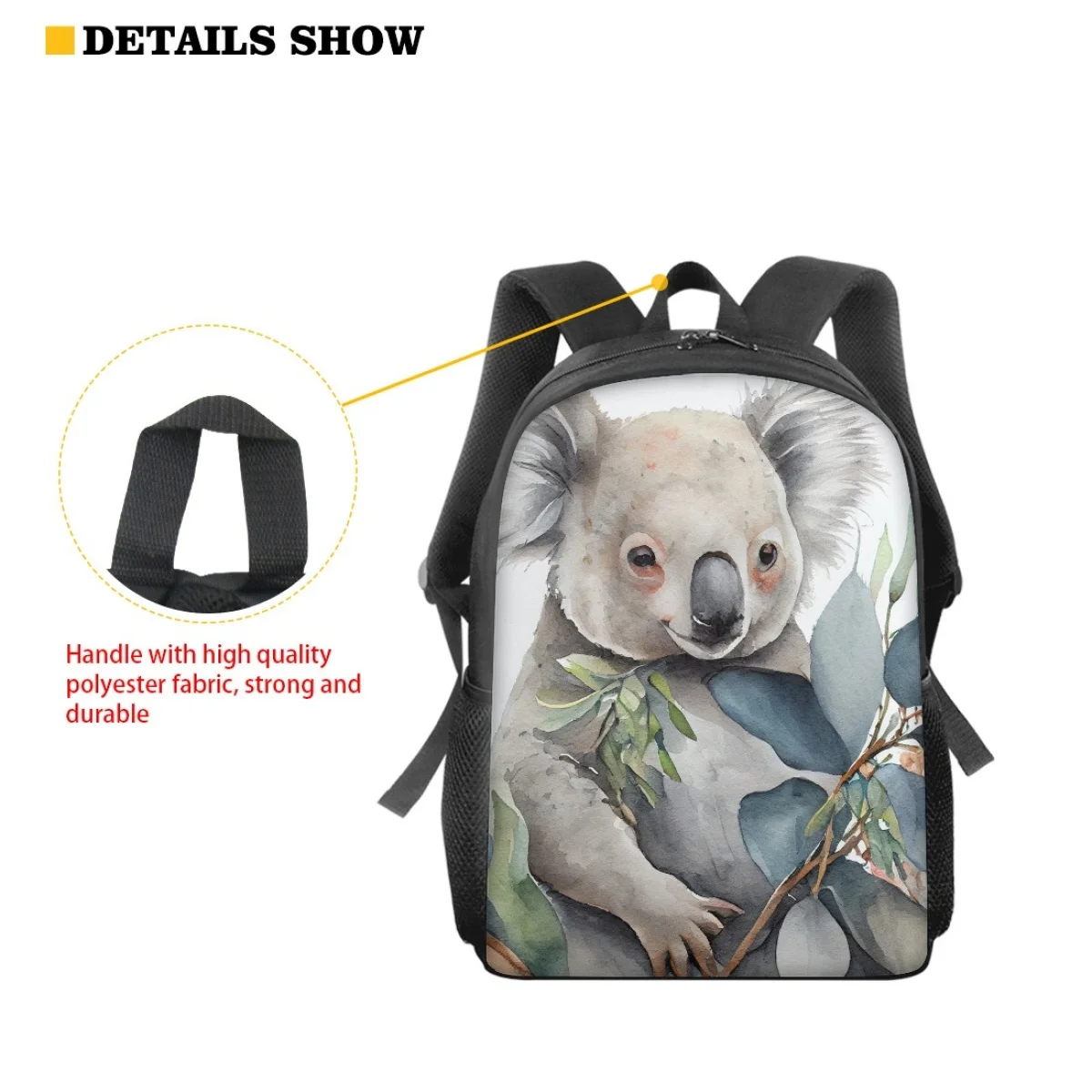 Cute Koala 3D Print zaino per bambini bambini Bookbag Kindergarten Kawaii zaino Fashion Simple Student School Bags Boys