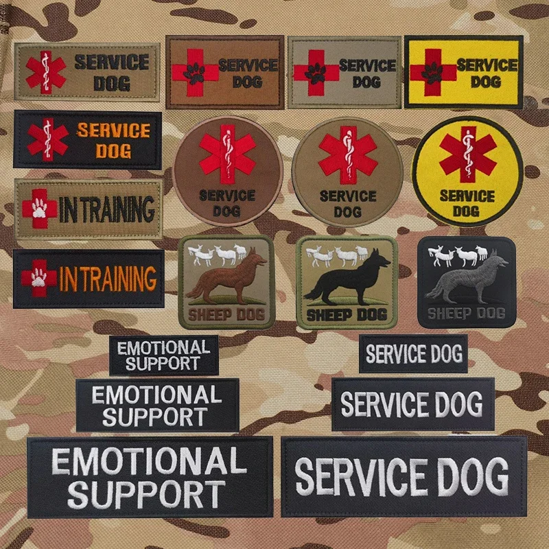 SHEEPDOG Sheep Dog US ARMY TACTICAL K9 Patch Service Dog Stickers On Clothing With Hook And Loop