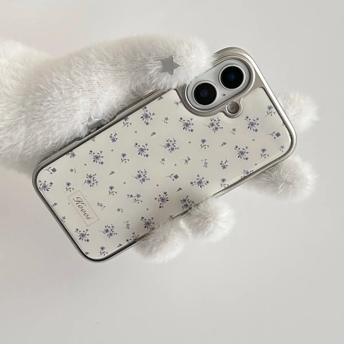 Korean Couple ins Cartoon Cute Purple Flowers Phone Case For iPhone 17 AIR 16 15 14 13 12 11 Pro Max Plus Y2K Exquisite Cover view 6