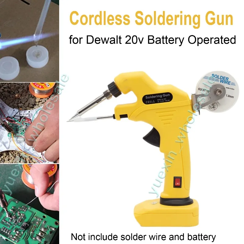 Portable battery soldering gun For Dewalt 18/20V Li-ion battery 30W soldering gun power tool accessories(Without  Battery)