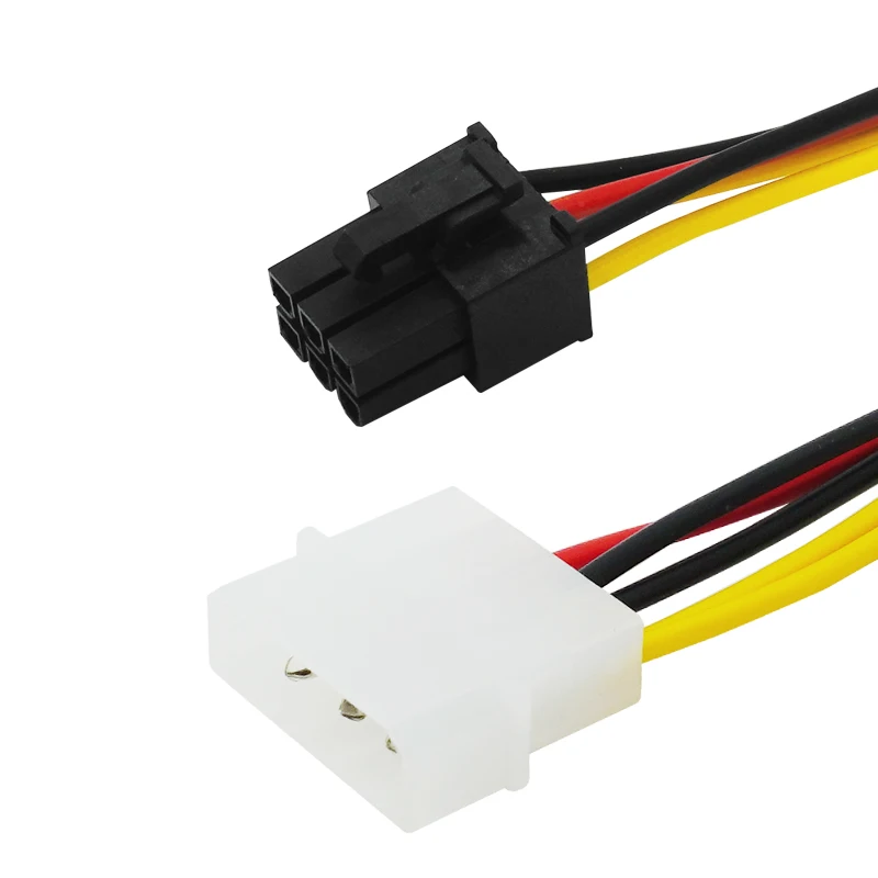 4 Pin Molex ถึง6 Pin PCI-Express PCIE Power Converter อะแดปเตอร์ Cable Drop Shipping_KXL0707