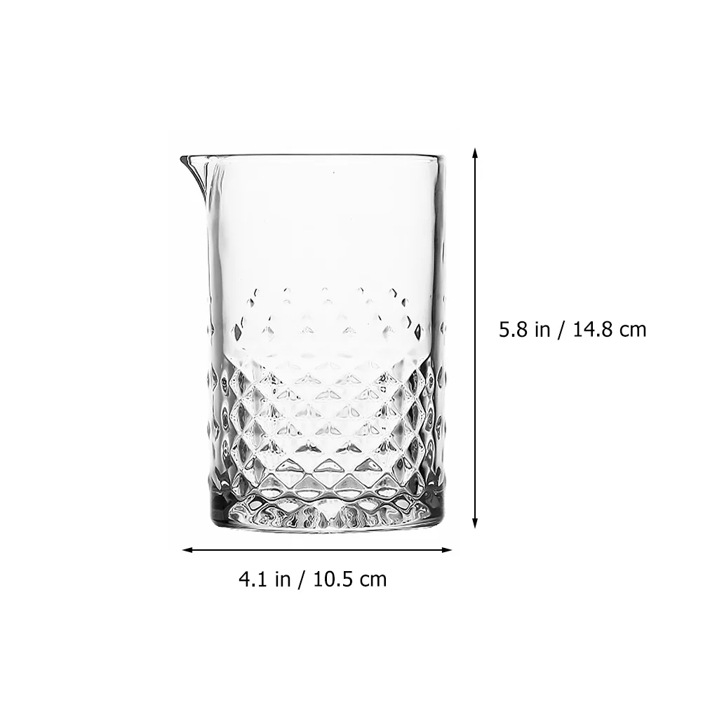 

1Pcs Crystal Cocktail Mixing Glass 700ml Thick Bottom Bar Stirring Glass Drink Mixing Pitcher Cocktail Stirring Glasses