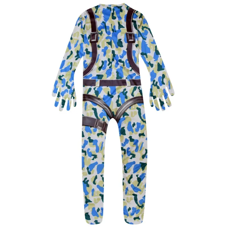 أزياء الهالوين المشهورة للأطفال، أزياء الهالوين التنكرية مع قناع للأولاد والبنات، بدلة قفز لحفلات الكرنفال، مقطع كهربائي للجسم