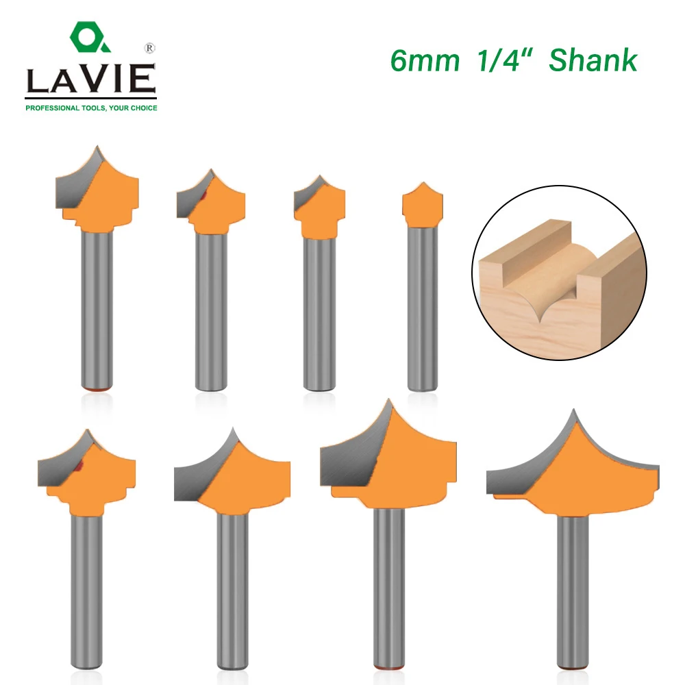 1PC 6MM Shank Milling Cutter Wood Carving Solid Carbide Round Nose Bits Round Point Cut Bit Shaker Cutter Tools For Woodworking