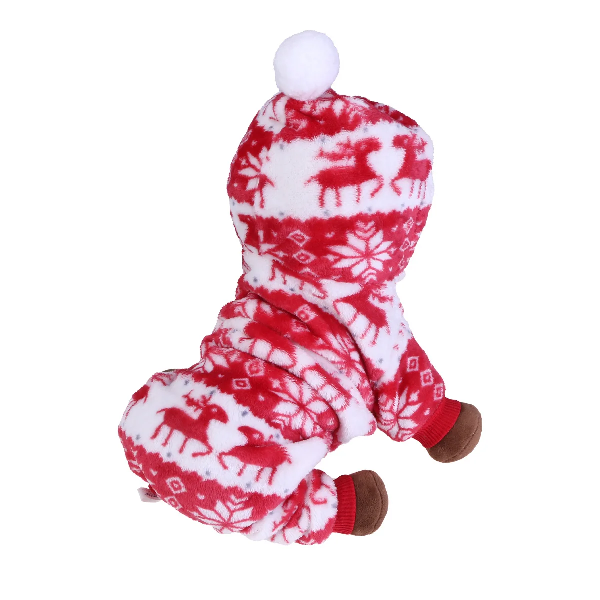 

Pet Christmas Jumpsuit Cute Dog Cat Clothing Festive Party Outfit Soft Wearable Design for Outdoor Walking Photo Sessions