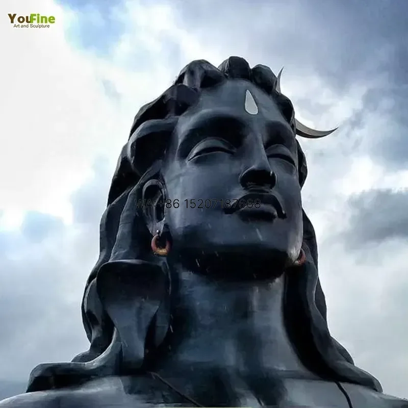 Wmwmnu for Temples Meditation Gardens Sacred Life Size Large Bronze Shiva Statue Sculpture