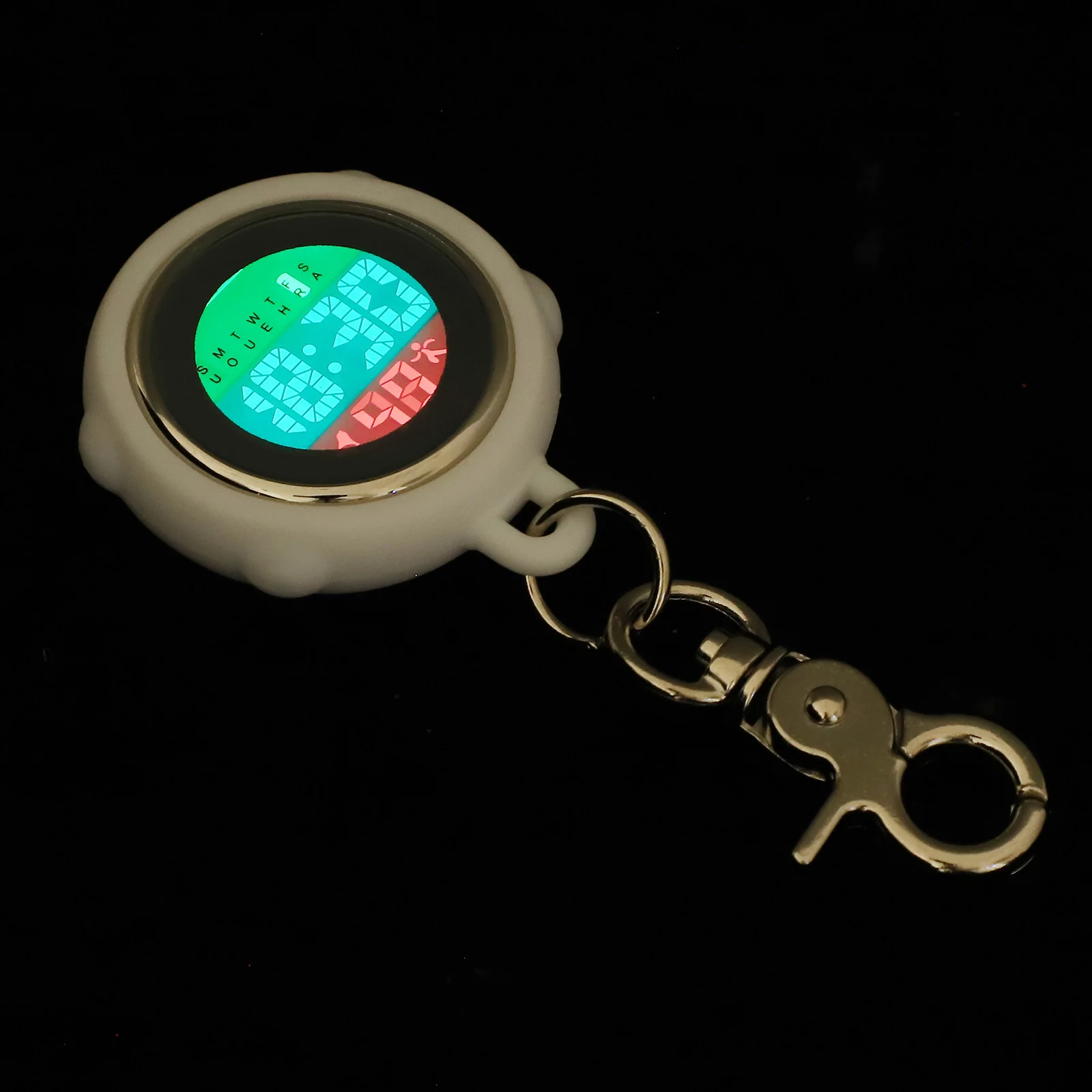 Durable Glass Pocket Buckle Design Clip On Chest Watch for Nurse Lightweight Precise Timing Component White Color