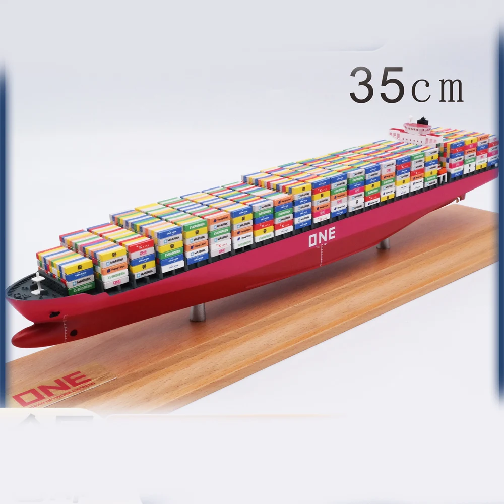 1:1000 Scale 35cm COSCO One Container Ship Model Shipping Company Gift Boys