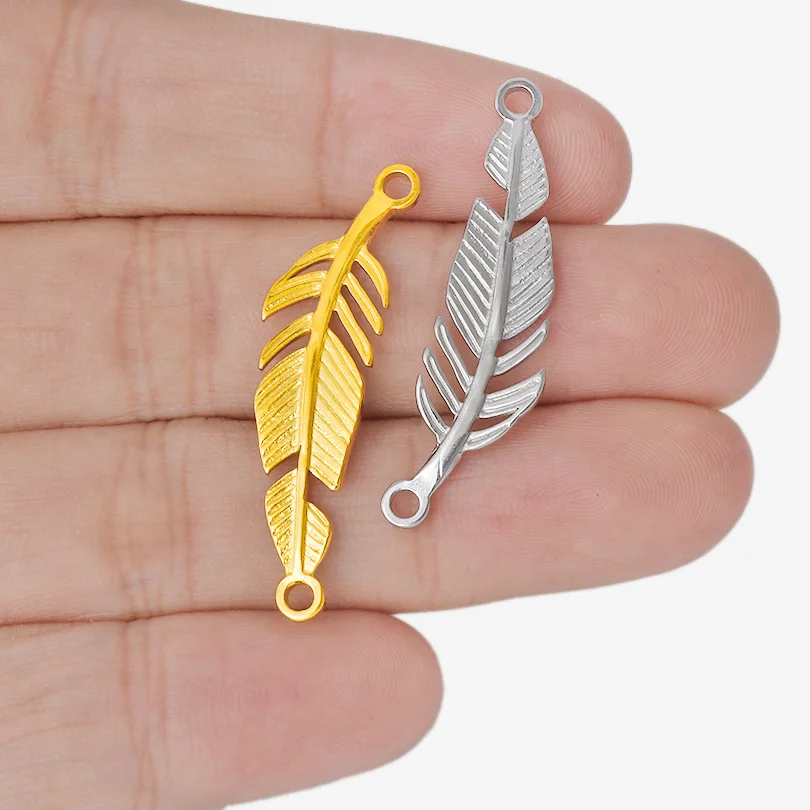 10pcs/lot Gold Plated Musical Notes Horn Guitar Leaf Snake Geometry Pendant Stainless Steel Charms DIY Necklace Jewelry Findings