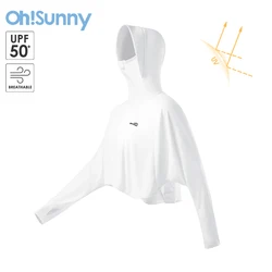 OhSunny Anti UV abbigliamento protezione solare protezione solare mantello con cappuccio tinta unita traspirante cappotti di raffreddamento per Sport all'aria aperta ciclismo