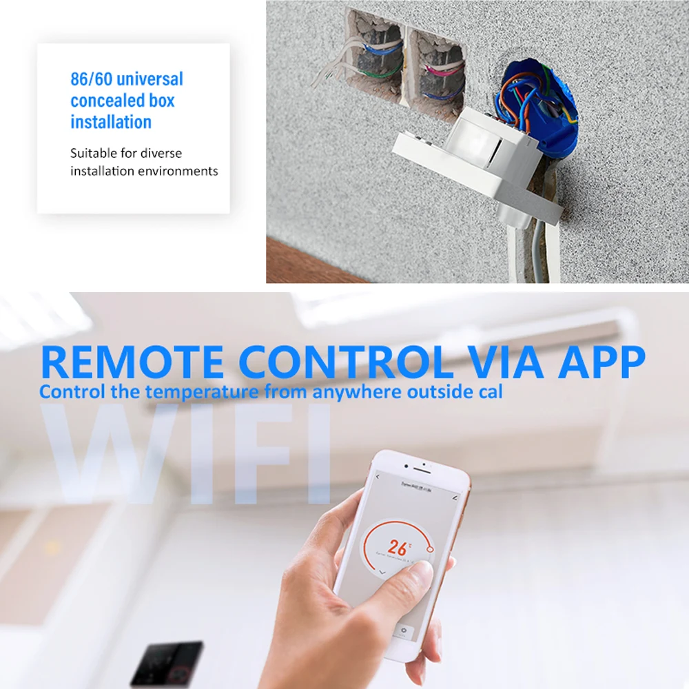 WIFI Smart Air Conditioner Thermostat Temperature Controller for Cooling Heating Programable Thermostatic Valve Google Home Alex