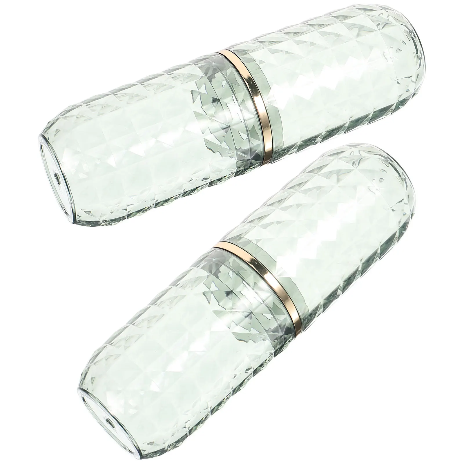 2 مجموعة علبة فرشاة الأسنان للسفر المحمولة تخزين حامل دائم فرشاة أسنان الحيوانات الأليفة معجون الأسنان صندوق المدمجة السفر كوب الحمام