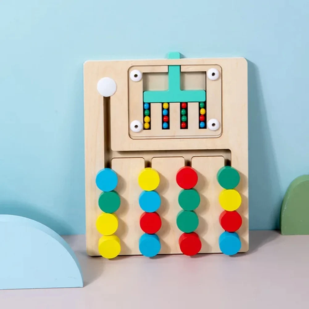 Wooden Colorful Memory Chesses Toy For Kid Hand-eye Coordination Game Toy For Toddlers