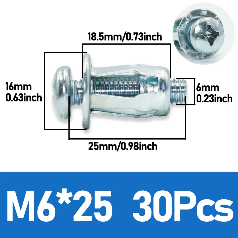 M6x25  30pcs