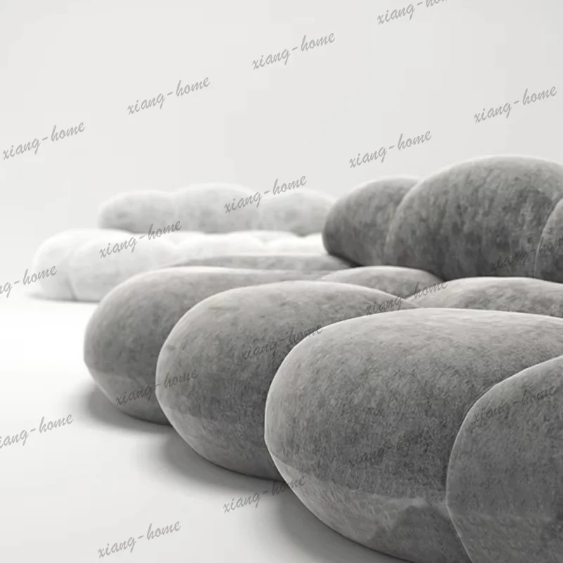 FG Cloud sofa Nordic design, lamb wool hotel beauty salon B & B, wabi sandy wind arc