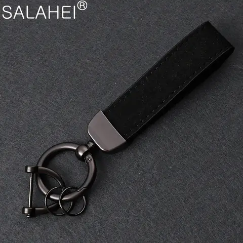 1PC New Simple Suede Keychain Women Men Car Key Ring Chain Holder Key Strap Waist Wallet Keyring Business Party Jewelry Gifts