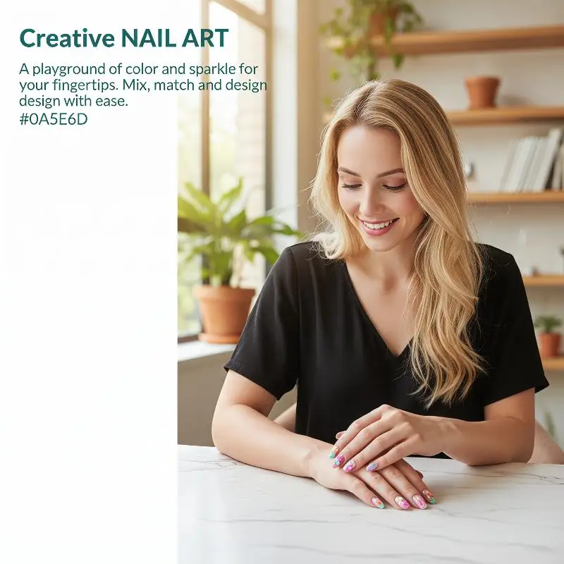 Enhance Nails with 12 Grids Mixed Circular Glitter and Flower Patterns for DIY