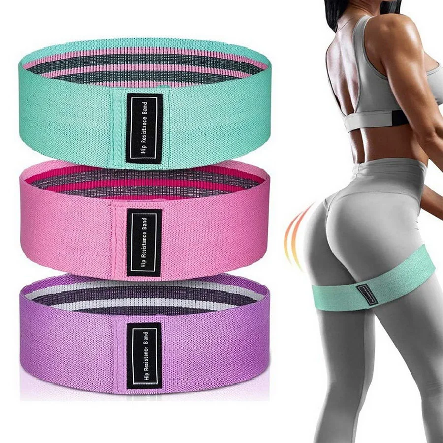 Yoga band, knitted elastic band, resistance band, hip lifting, beautiful squat, assisted fitness stretching band