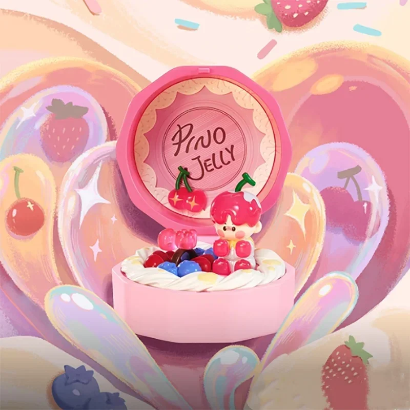 Pop mart caixa de anel romântico série 4 conjuntos de cenas na moda caixa cega brinquedos caixa misteriosa figura de ação surpresa presente