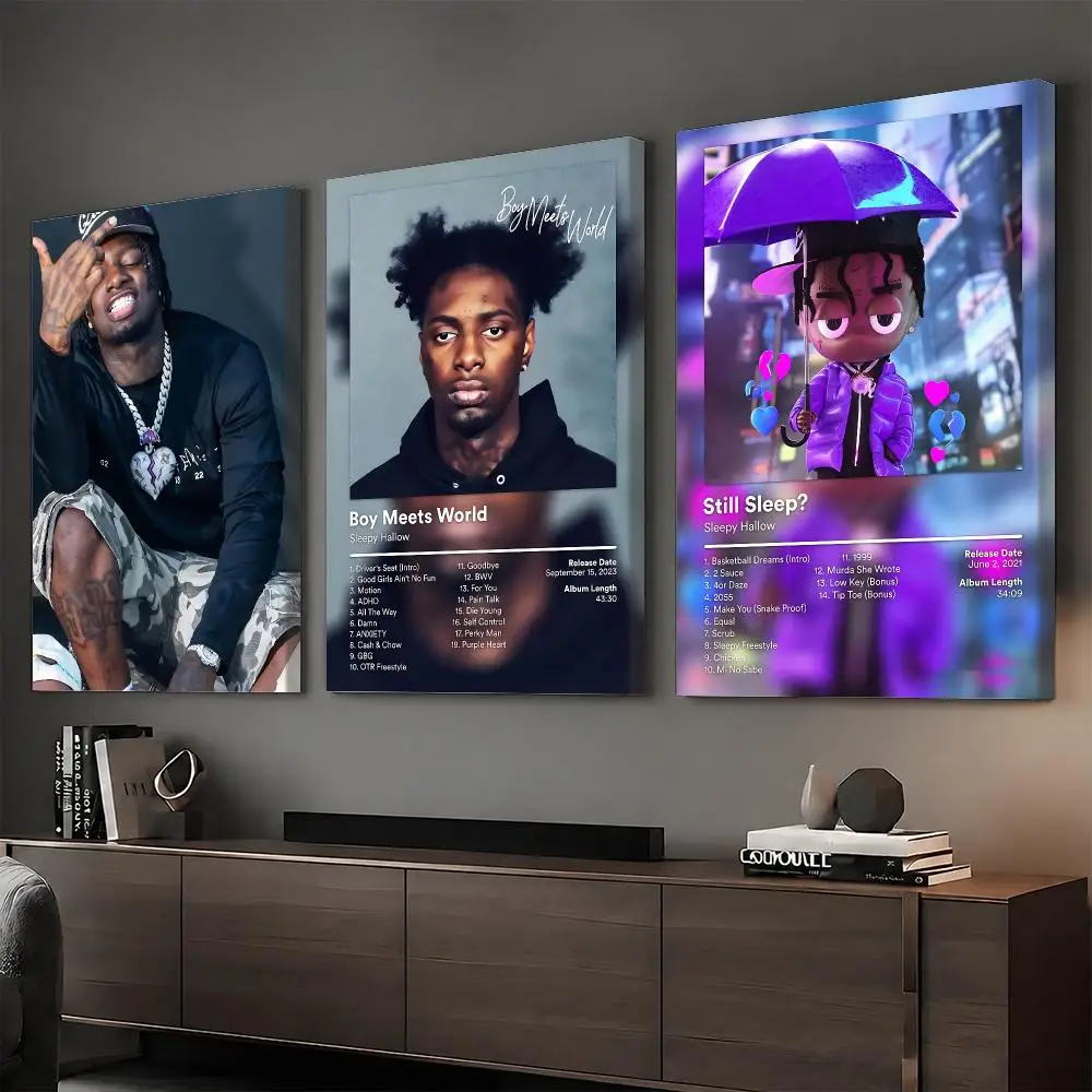 S-Sleepy Hallow Music Album Painting Calligraphy HD Modern Style Inner Frame Canvas Poster Bedroom Room Hallway Wall Art Decor