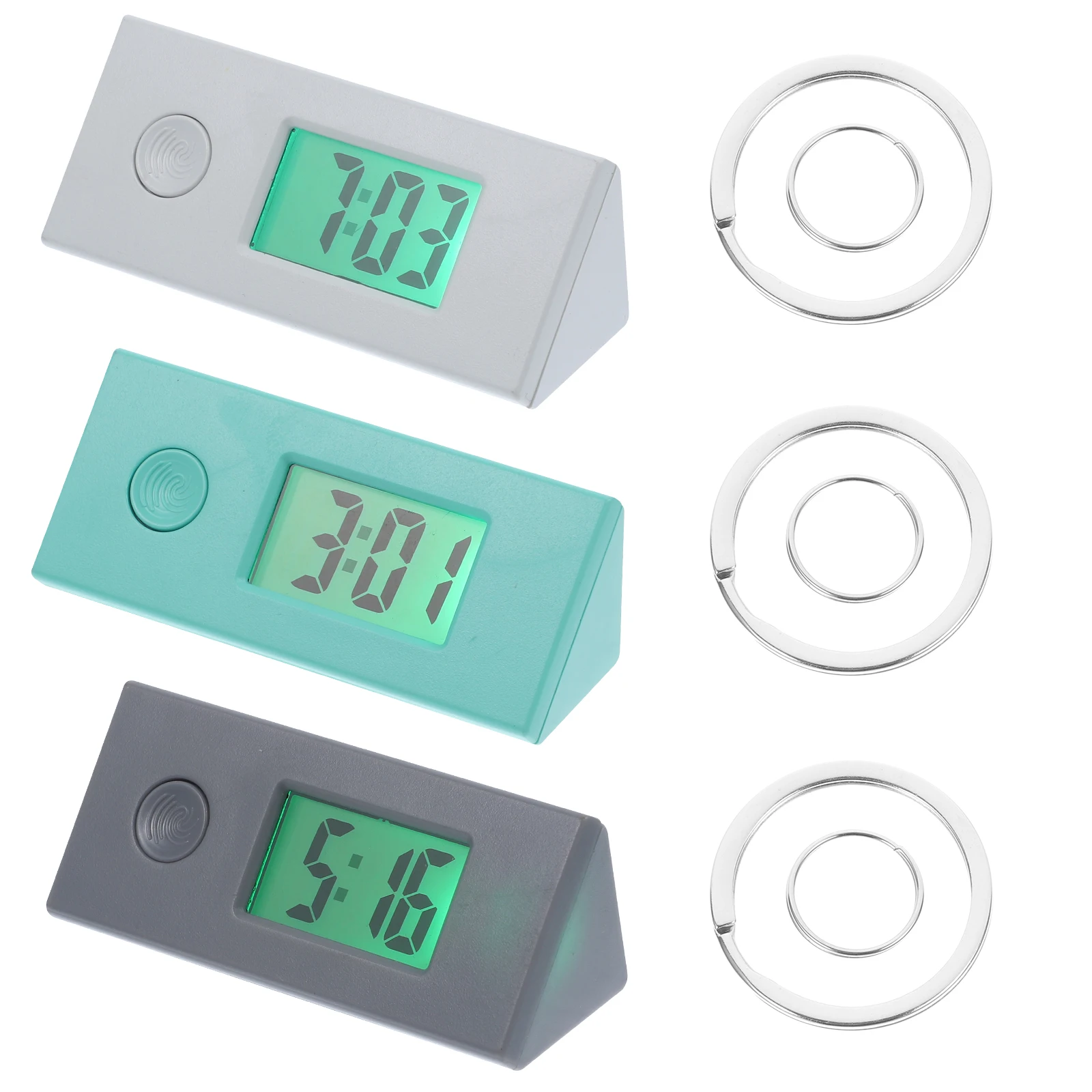 

3pcs Watches With Keychain Premium Material Nurse Watch Portable Hanging Watch For Students Nurses