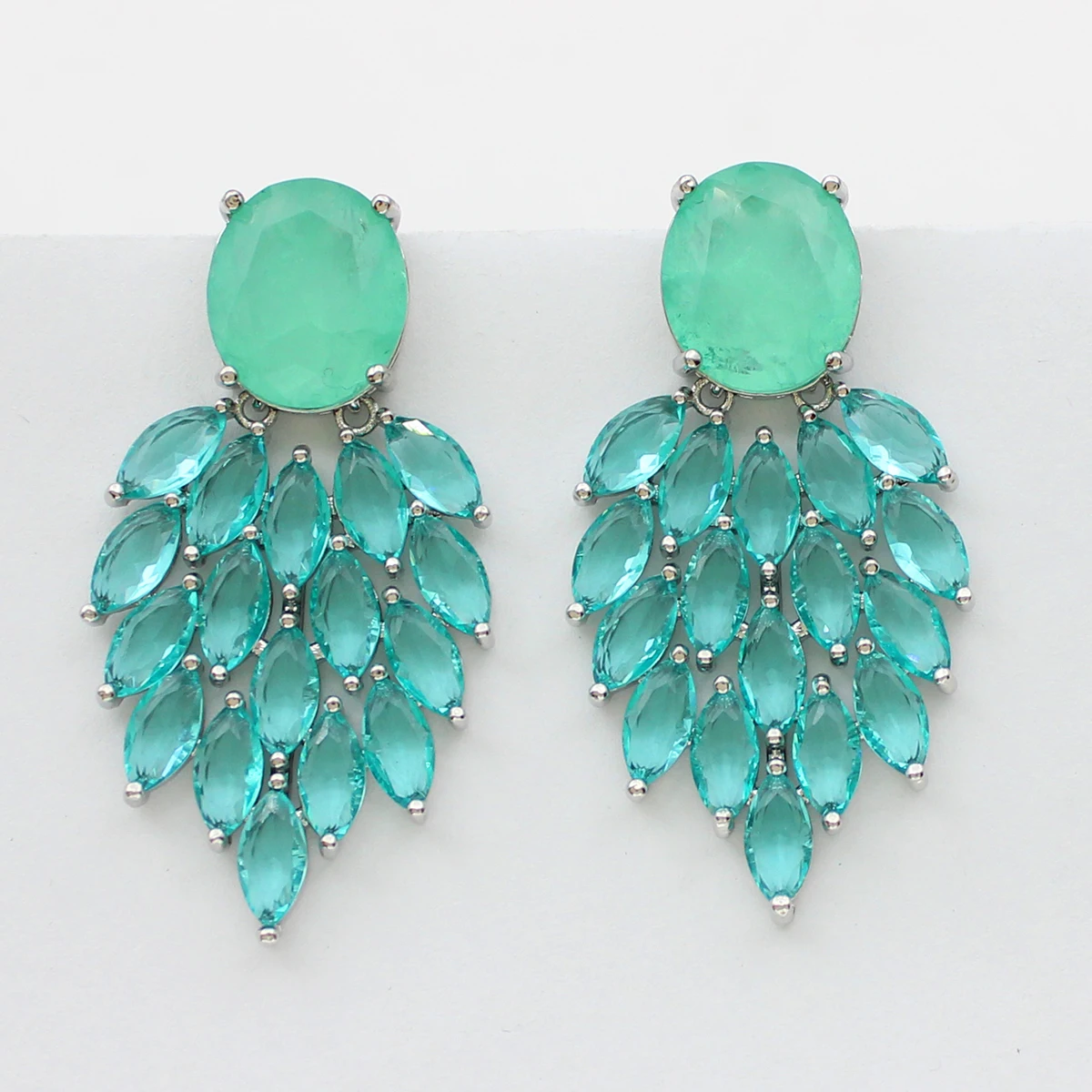 

green red earrings small water drop leaf pendant spring summer daily wear party jewelry sweet earrings for women