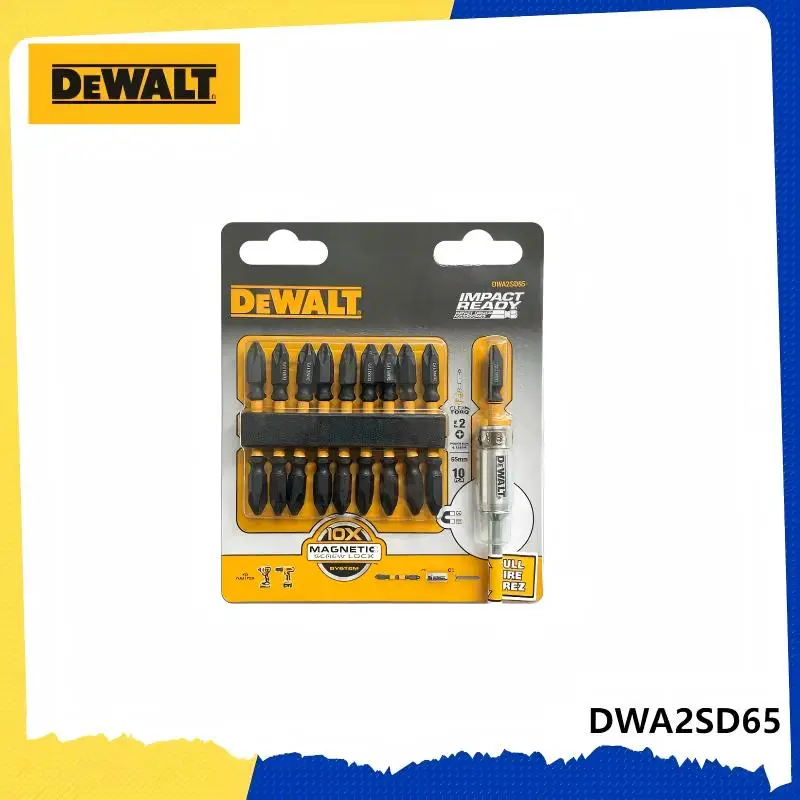 

DEWALT DWA2SD65 10 шт. ударные отвертки - магнитные, сталь S2, наконечники максимальной посадки, профессиональный/электроинструмент «сделай сам»