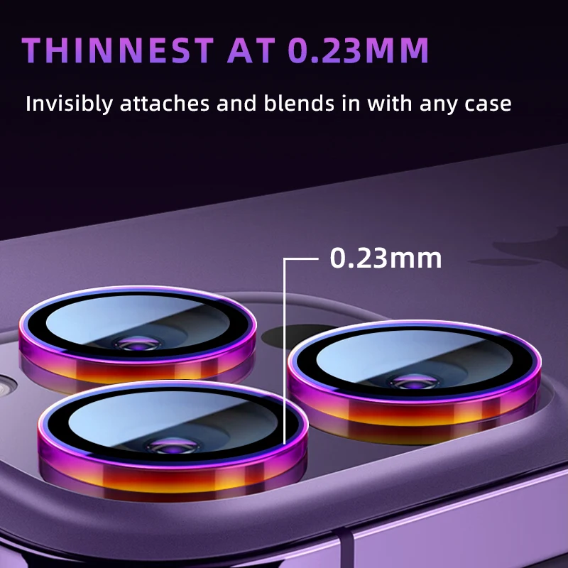 9H Sapphire Lens Protection Cover PVD technology Mobile phone lens film camera protective sticker for iphone 14 pro max 14 plus