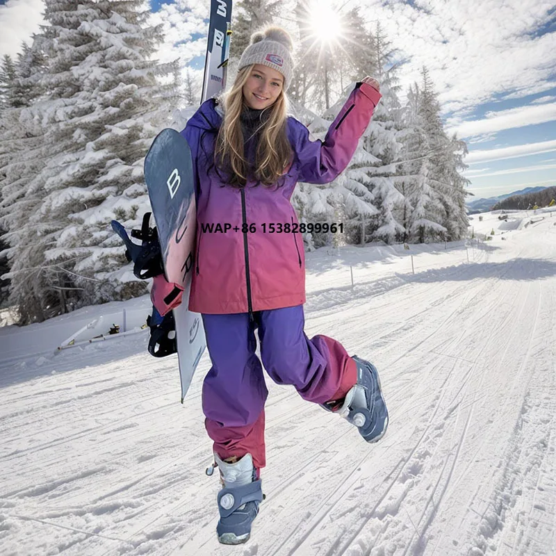 

Women's Winter Ski Clothing Windproof Waterproof Breathable Snowcoat Single Board Warm Sports Loose Fitting New Design