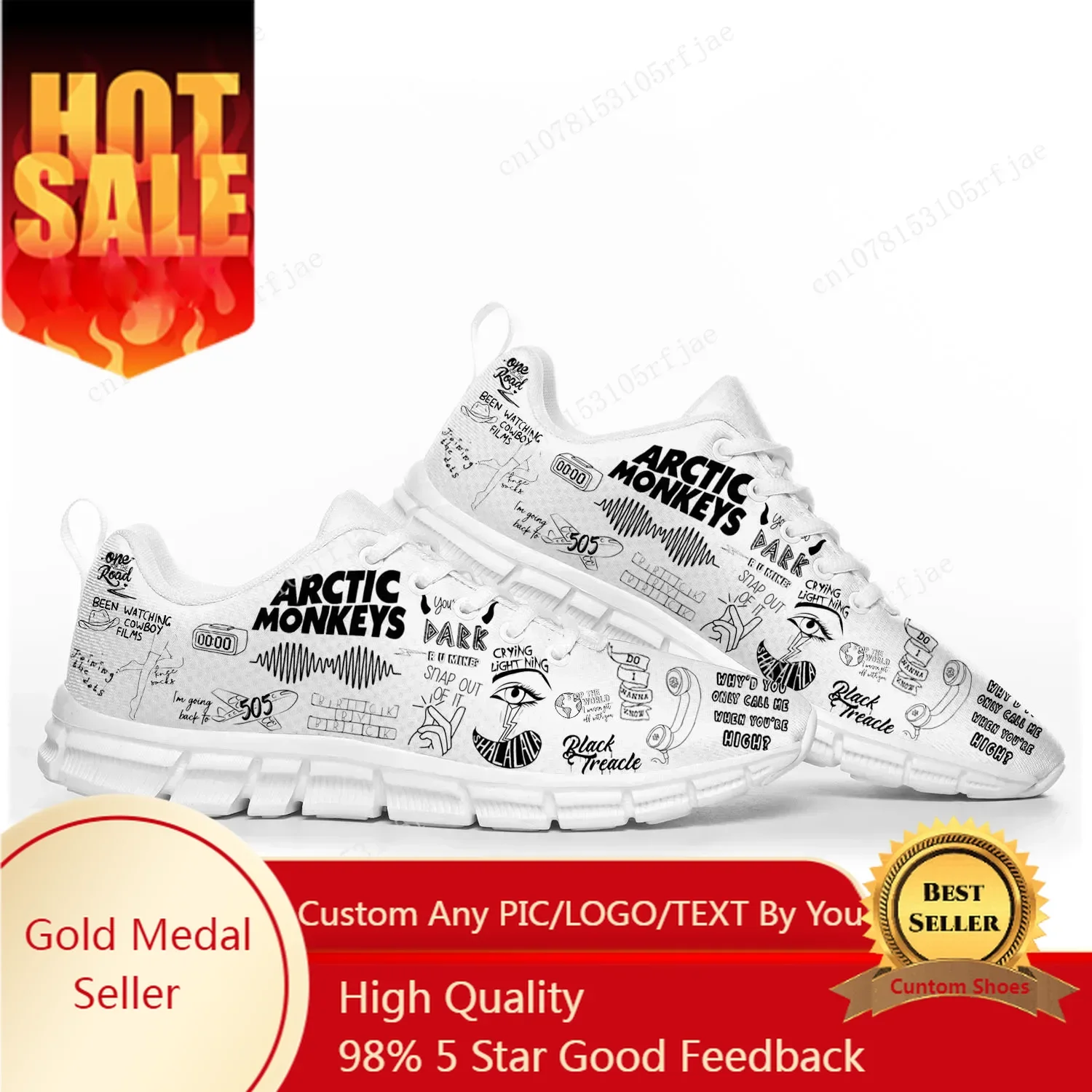 

Arctic Monkeys Rock Band Pop Sports Shoes Mens Womens Teenager Sneakers Casual Custom Couple Shoes