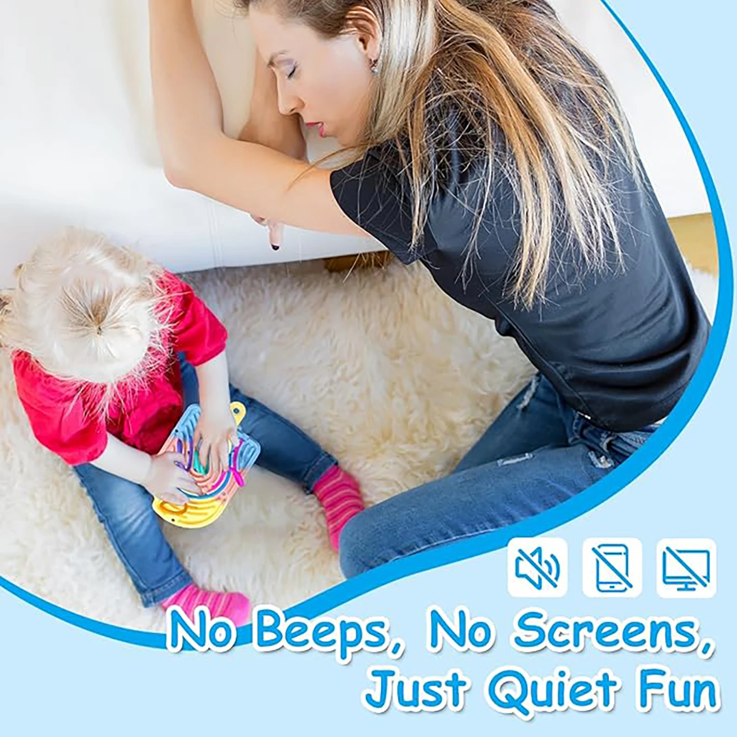 Fidget Toys Sensory Activity Board Puzzle Relieve Stress and Anxiety Training Silicone Sensory Toys